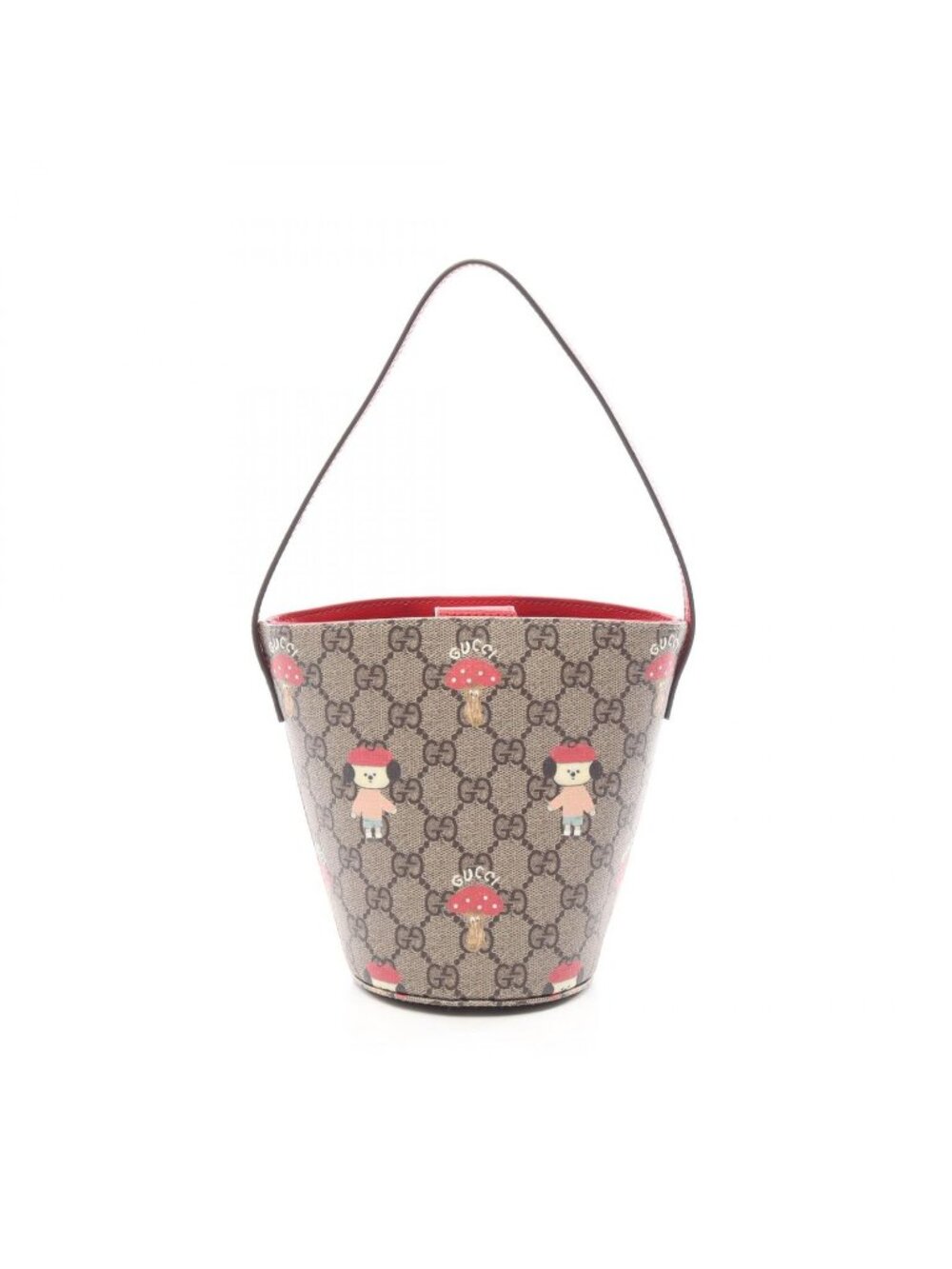 Gucci Kim Seungyoung Children's Bucket Bag Kids Beige Brown Multi Leather x Kim